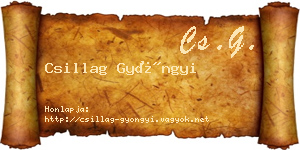 Csillag Gyöngyi névjegykártya